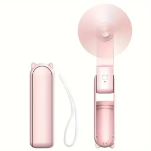 Mini ventilateur portable, rechargeable par USB, ventilateur portatif pliable réglable à 3 vitesses, adapté aux femmes, aux voyages et aux usages en extérieur